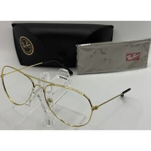 Ray-Ban RB3026 55mm Gold Aviator Eyeglass Frames Italy RB 3026 55□14 136